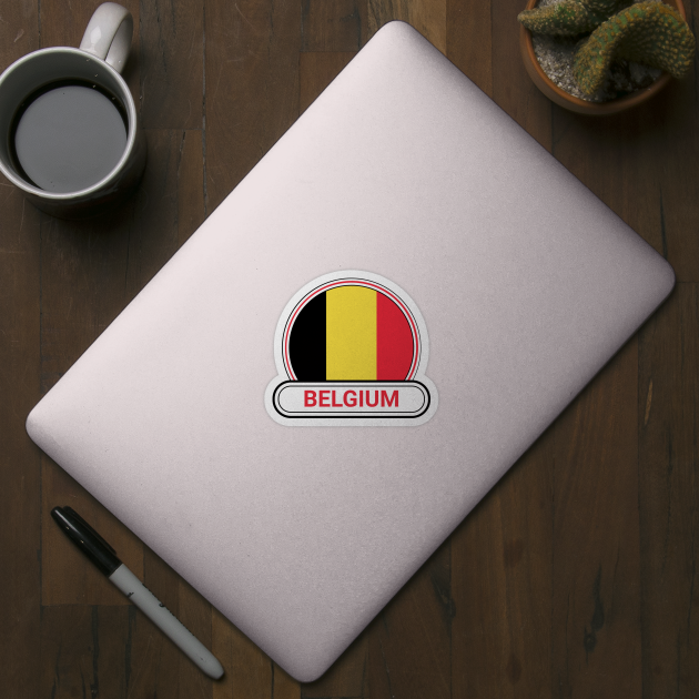 Belgium Country Badge - Belgium Flag by Yesteeyear